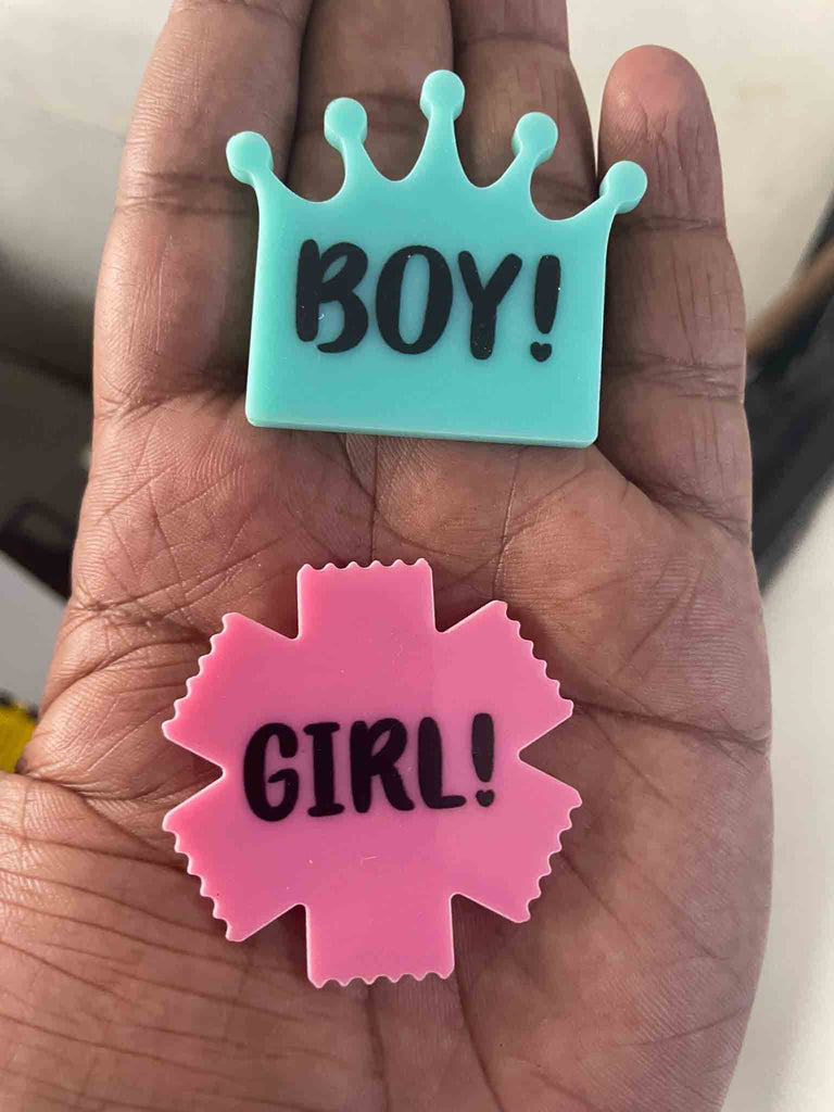 Guess the gender game props - Bubbly Decors