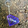 keychain diamond shaped name - Bubbly Decors