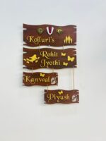 lord venkateswara themed name board - Bubbly Decors