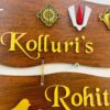lord venkateswara themed name board - Bubbly Decors