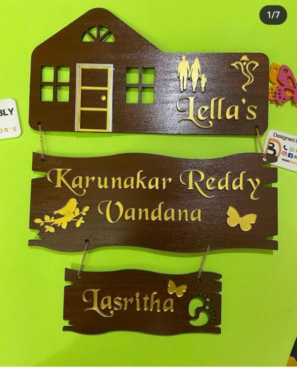 Name Board 3 steps - Bubbly Decors