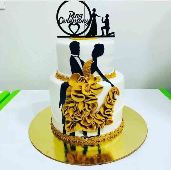 Cake topper ring ceremony - Bubbly Decors
