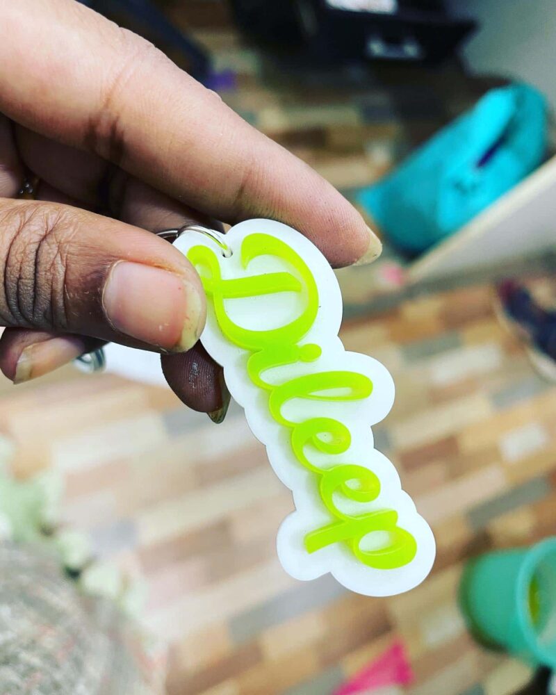 name keychain - Bubbly Decors