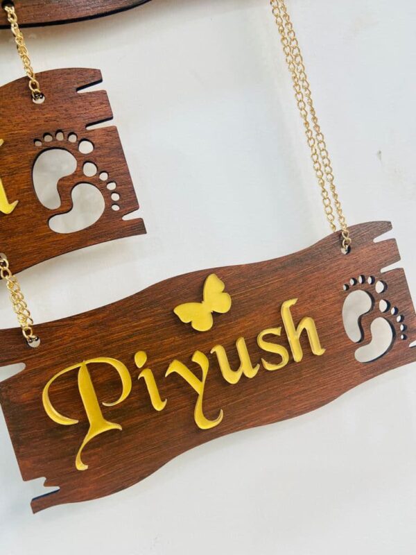 lord venkateswara themed name board - Bubbly Decors