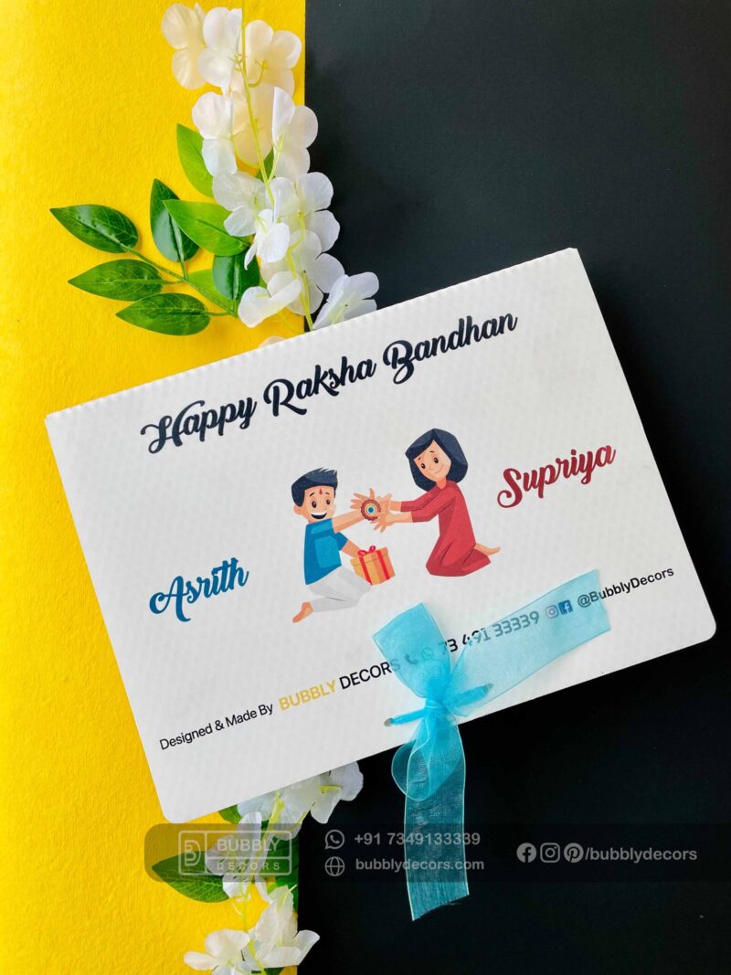 Kiddo name plates Rakhi combo - Bubbly Decors