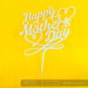 Mothers day cake topper white - Bubbly Decors