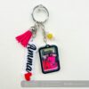 Name photo frame keychain - Bubbly Decors