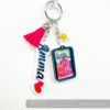 Name photo frame keychain - Bubbly Decors