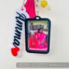 Name photo frame keychain - Bubbly Decors