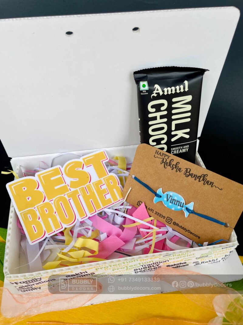 Best Brother Magnet Rakhi Combo - Bubbly Decors