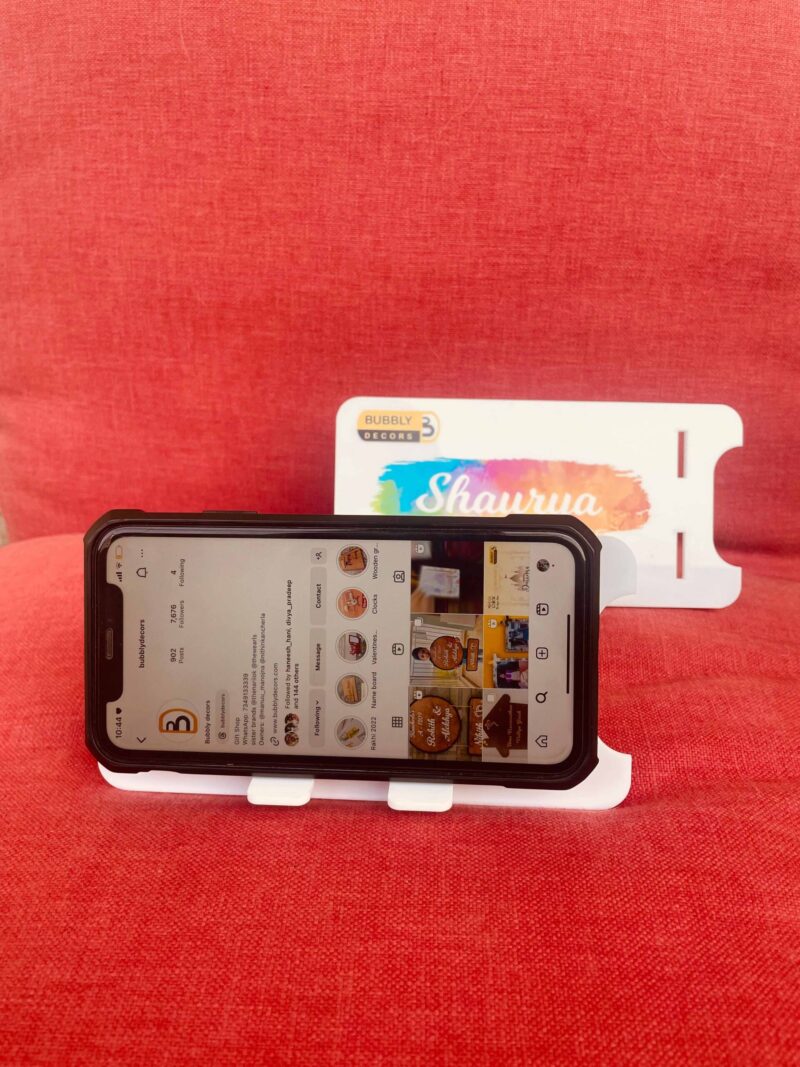 Mobile Stand with Name - Bubbly Decors