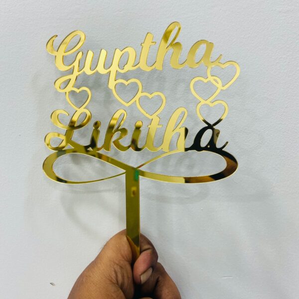 cake topper couple infinity - Bubbly Decors