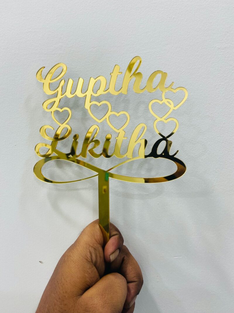 cake topper couple infinity - Bubbly Decors
