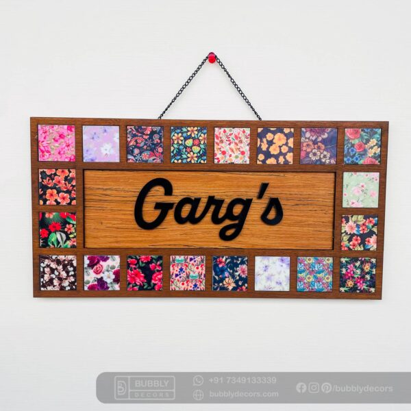 Name board pattern tiles - Bubbly Decors