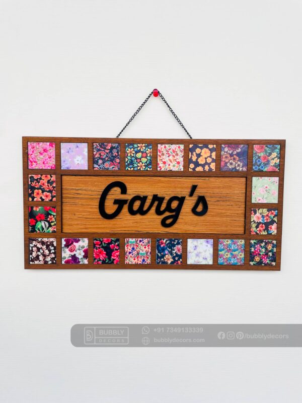 Name board pattern tiles - Bubbly Decors