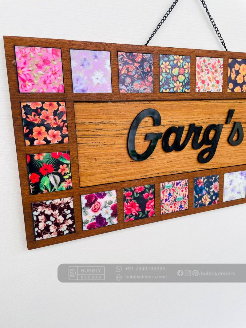 Name board pattern tiles - Bubbly Decors