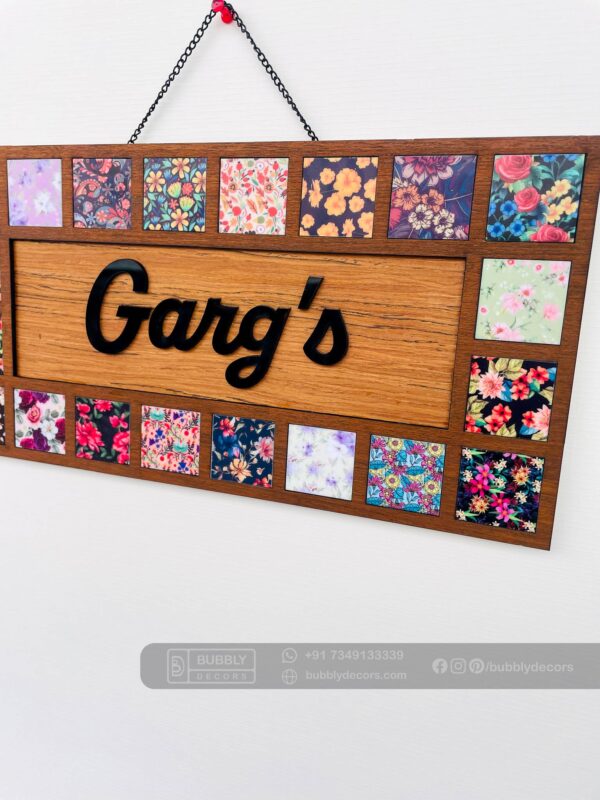 Name board pattern tiles - Bubbly Decors