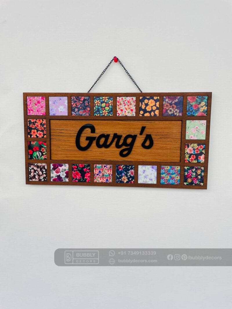 Name board pattern tiles - Bubbly Decors