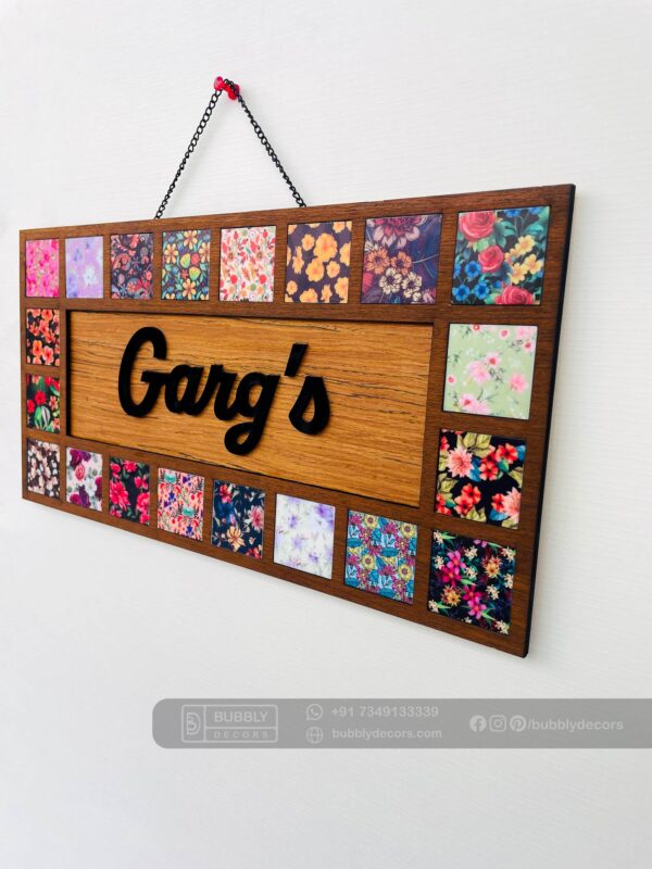Name board pattern tiles - Bubbly Decors