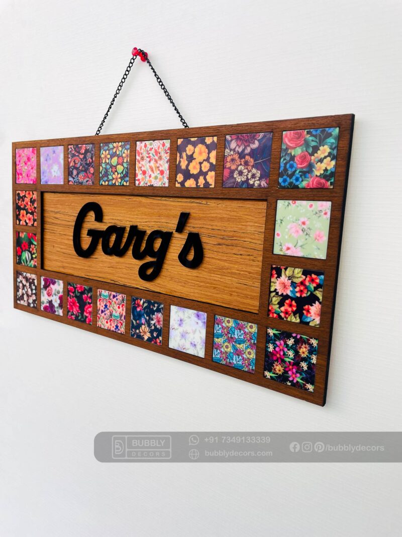 Name board pattern tiles - Bubbly Decors
