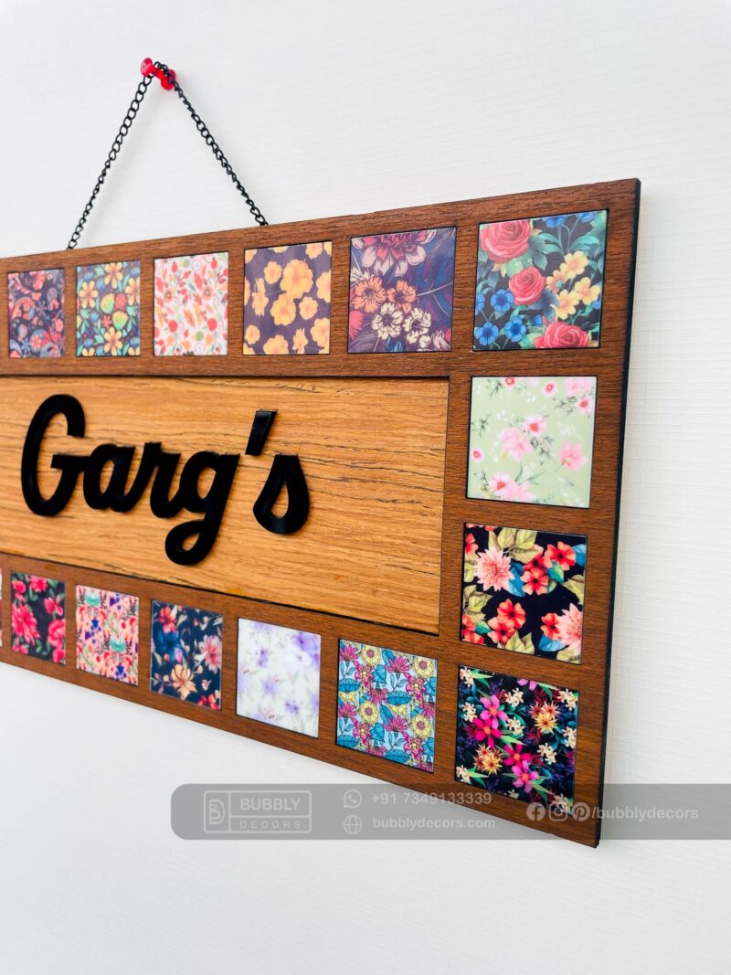 Name board pattern tiles - Bubbly Decors