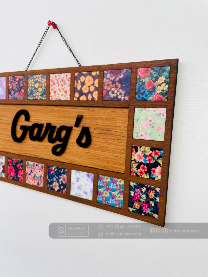 Name board pattern tiles - Bubbly Decors