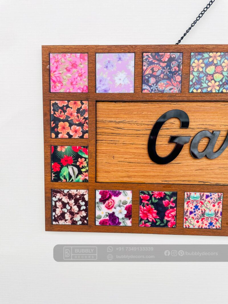 Name board pattern tiles - Bubbly Decors