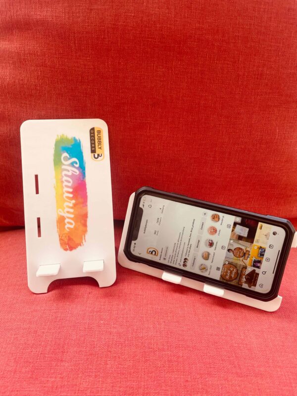 Mobile Stand with Name - Bubbly Decors