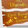 Name board wood 3 steps Venkateswara theme - Bubbly Decors