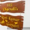 Name board wood 3 steps Venkateswara theme - Bubbly Decors