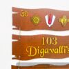 Name board wood 3 steps Venkateswara theme - Bubbly Decors