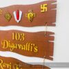 Name board wood 3 steps Venkateswara theme - Bubbly Decors