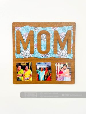 Mom wood photo frame - Bubbly Decors