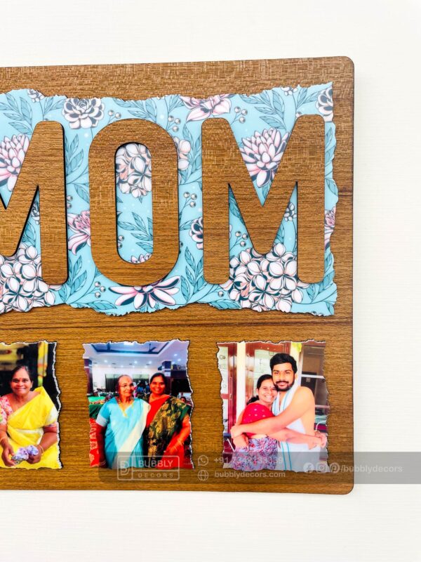 Mom wood photo frame - Bubbly Decors