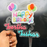 Birthday cake topper for twins - Bubbly Decors