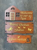 name board welcome nest - Bubbly Decors