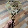 cake topper couple double heart - Bubbly Decors