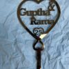 cake topper couple double heart - Bubbly Decors