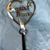 cake topper couple double heart - Bubbly Decors