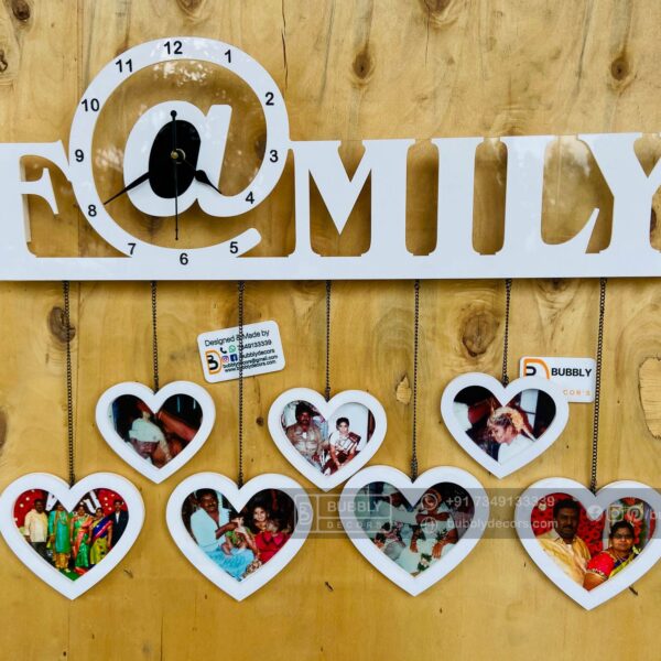 Family photos clock - Bubbly Decors