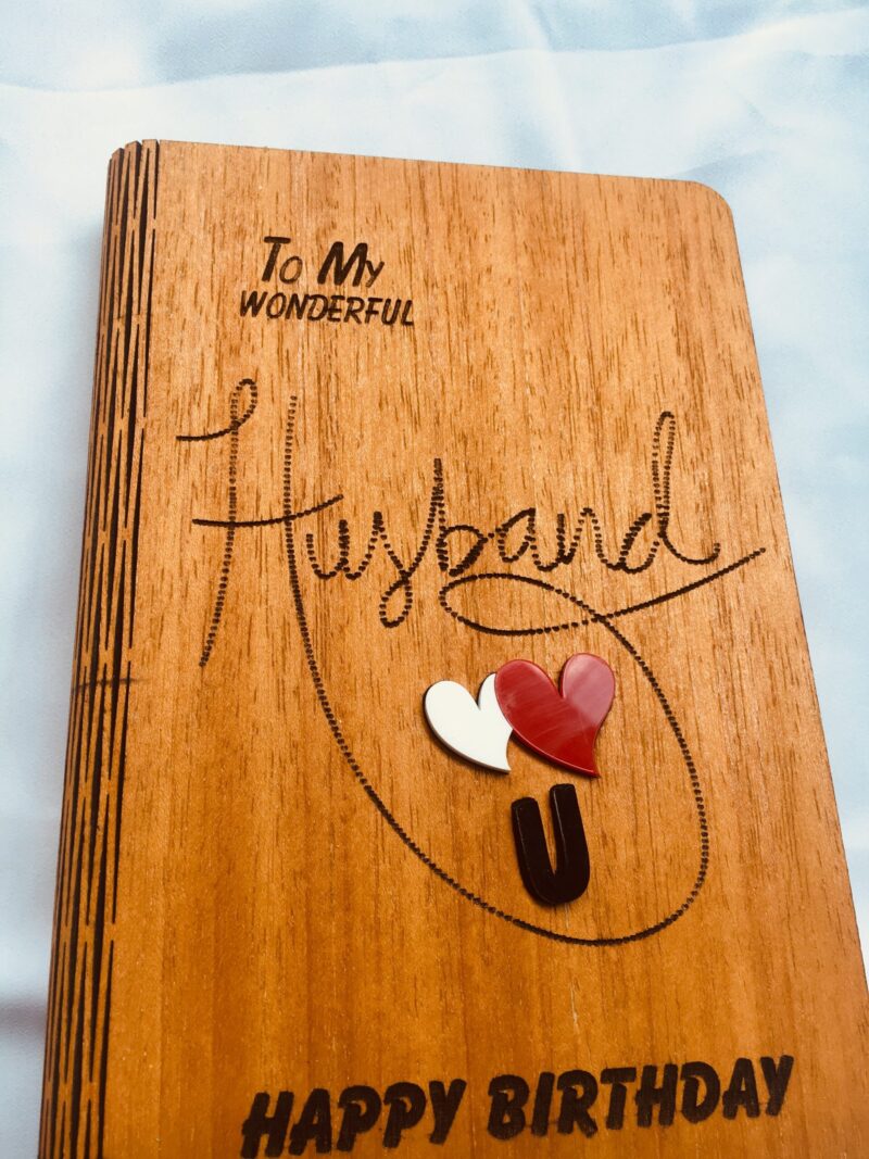 Husband wood greeting - Bubbly Decors