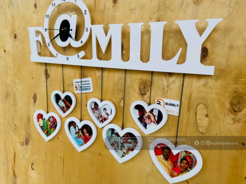 Family photos clock - Bubbly Decors
