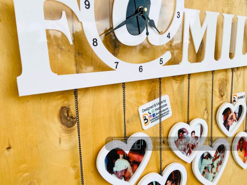 Family photos clock - Bubbly Decors