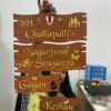 lord venkateswara themed name board - Bubbly Decors