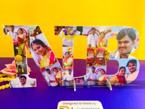 Couple alphabets masked photos - Bubbly Decors