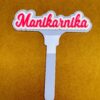 name cake topper white and pink - Bubbly Decors