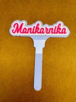 name cake topper white and pink - Bubbly Decors
