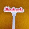 name cake topper white and pink - Bubbly Decors