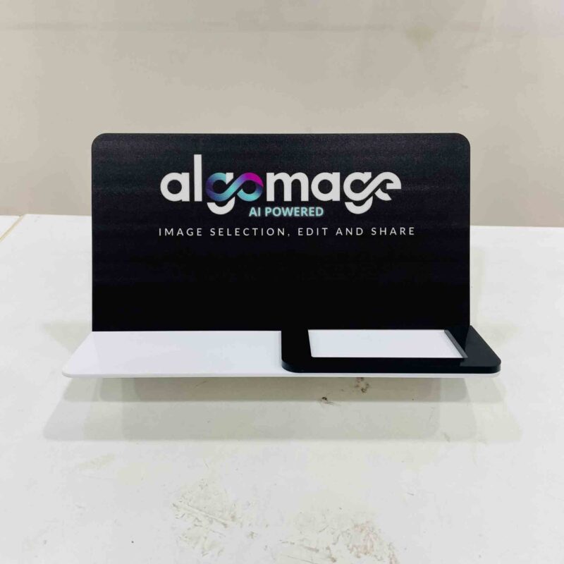 Visiting cards stand with brand or name - Bubbly Decors