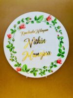 Floral Name Board - Bubbly Decors
